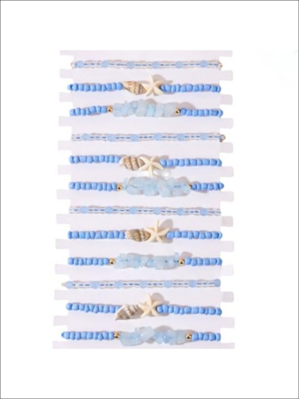 12Pc Hawaiian Plumeria Seashell Bracelet Set Handmade Braided Boho Beach